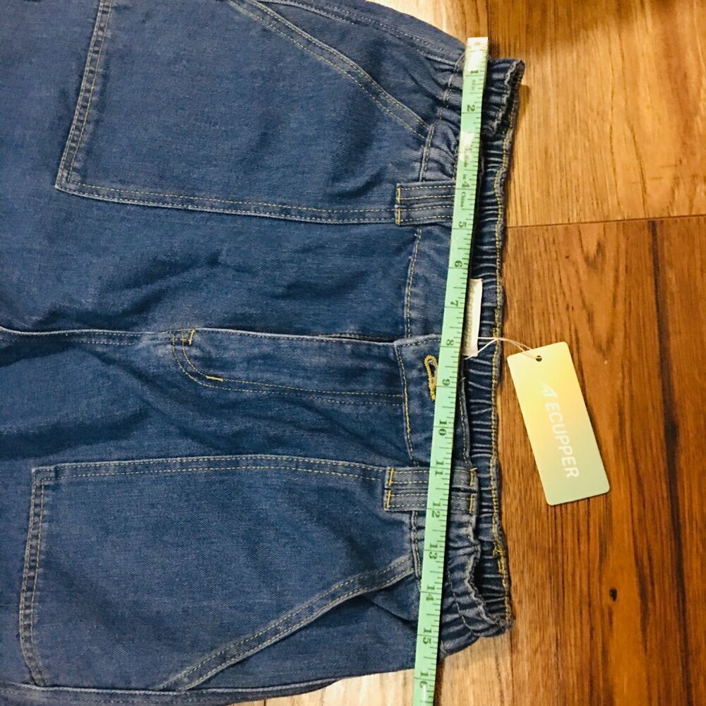 2XL Unisex Cargo Denim Pants – Wide Leg, Multi‑Pocket, Straight Fit - Picture 10 of 13